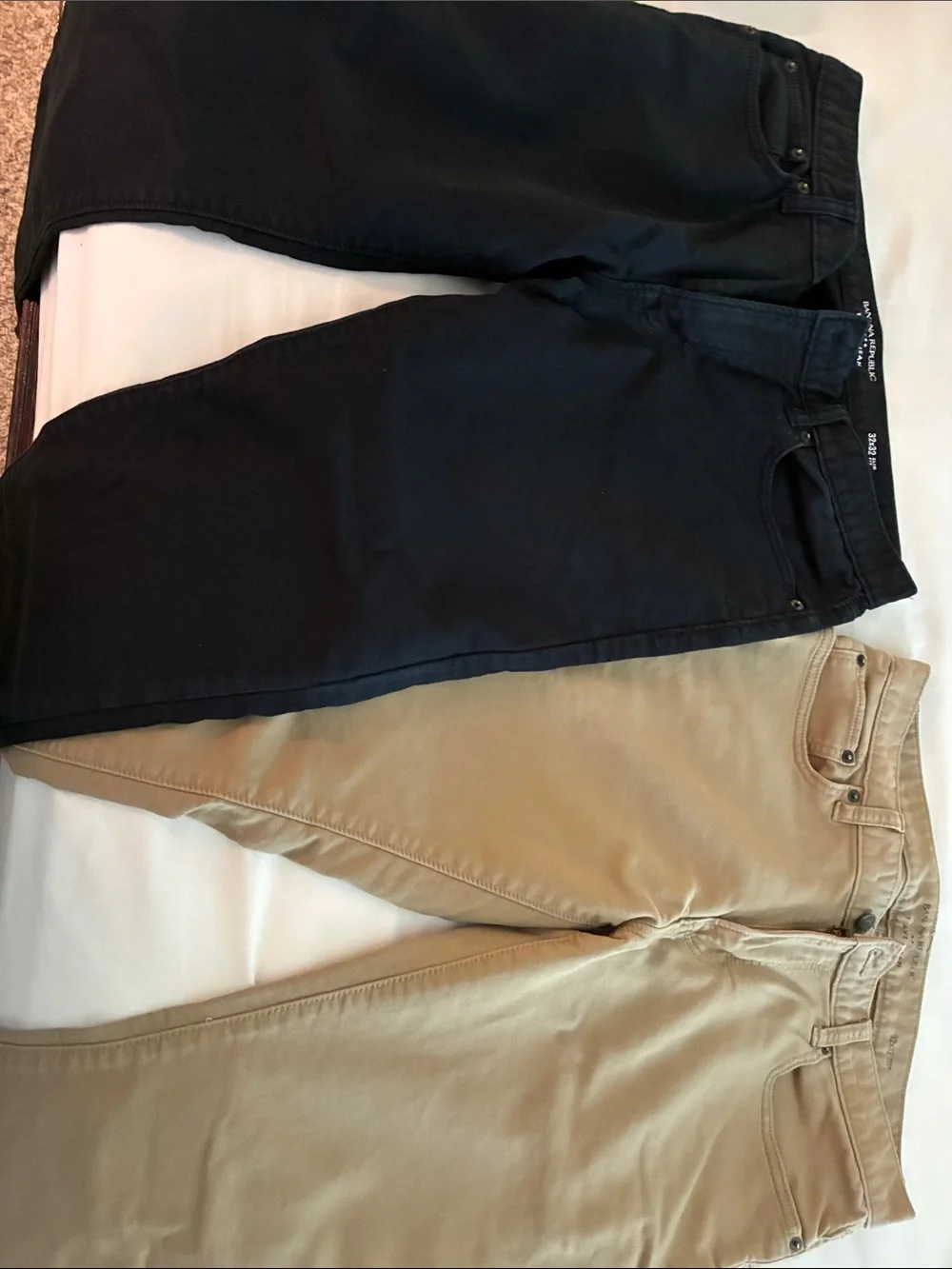 Men's Black & Tan Casual Pants - Classic Straight Fit